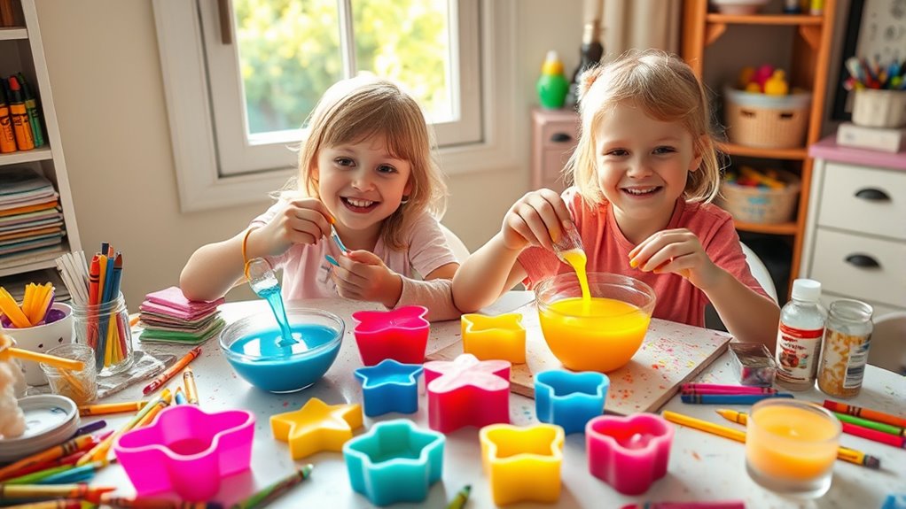 kids colorful scented candles