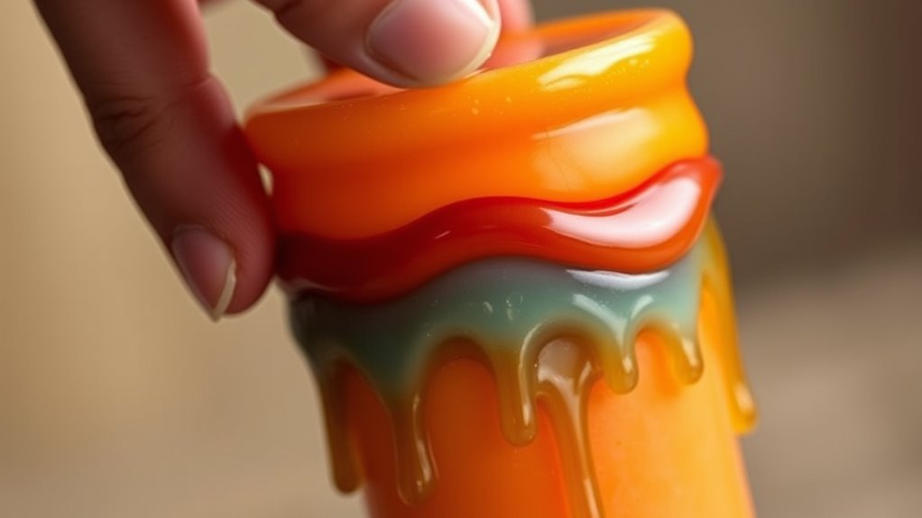 layered candle texture technique