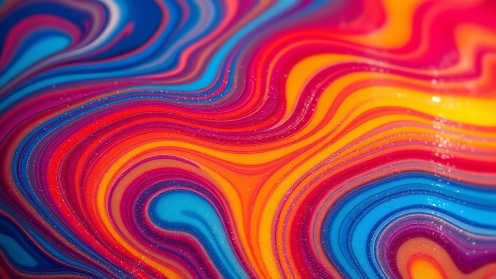 layered colorful textured candles