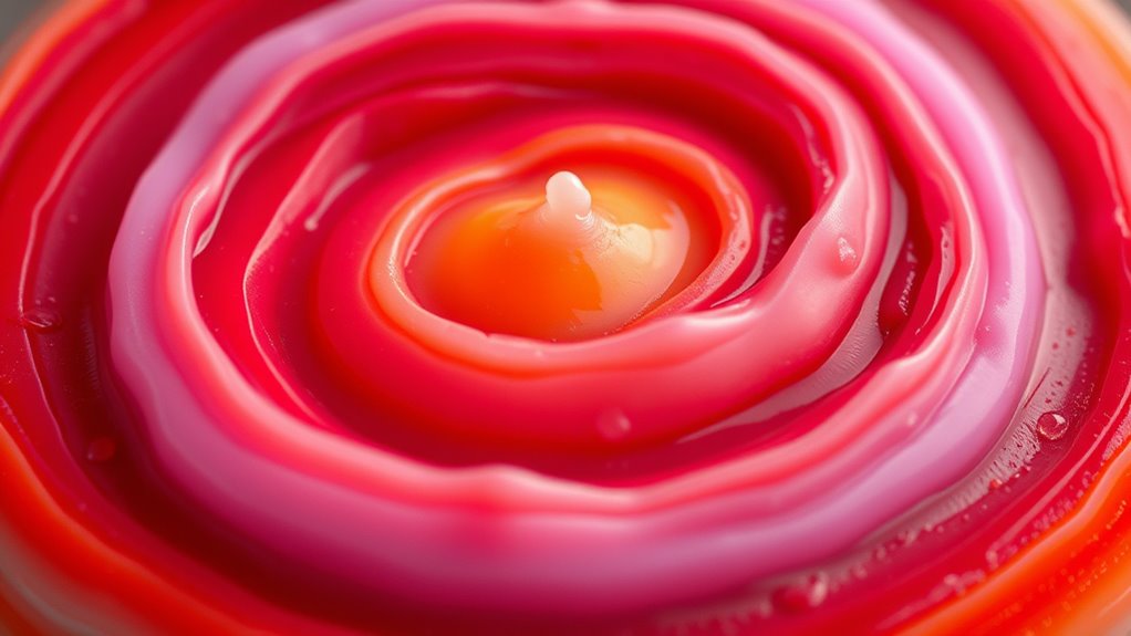 layered colorful wax patterns