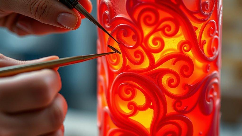 layering colors carving techniques