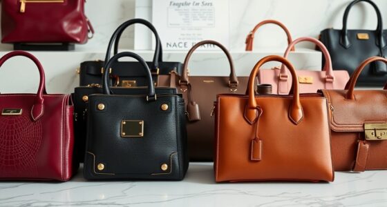luxury handbags showcased online