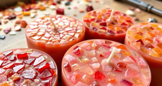 making candles from wax scraps