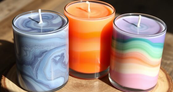 marble ombre candle making