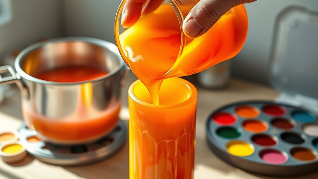 melt color stir evenly