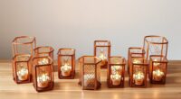 modern copper candle holders
