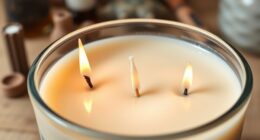 multiple wicks candle burn