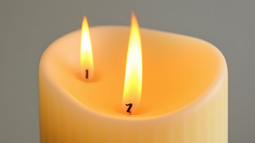 multiple wicks ensure even burn