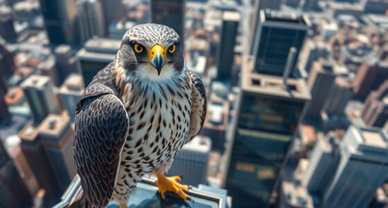 peregrine falcon urban rise