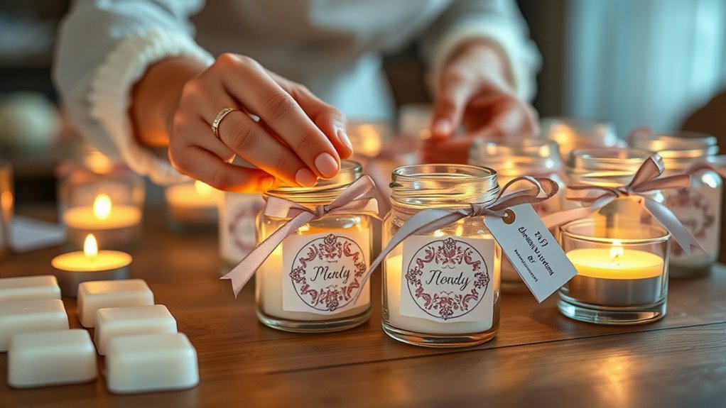 personalized candle labels and packaging