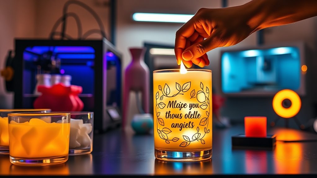 personalized modern candle crafting