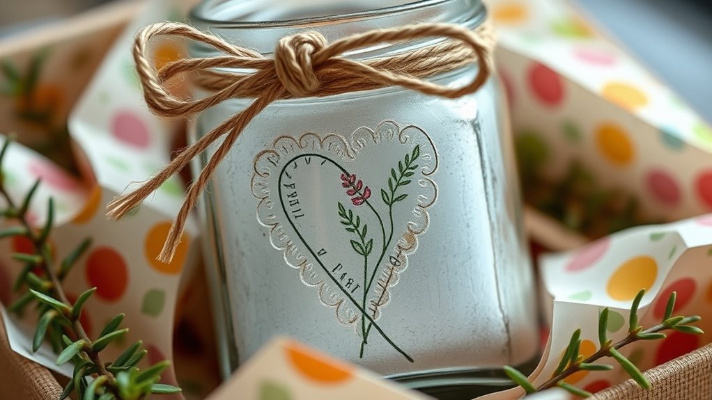 personalized upcycled jar gifts