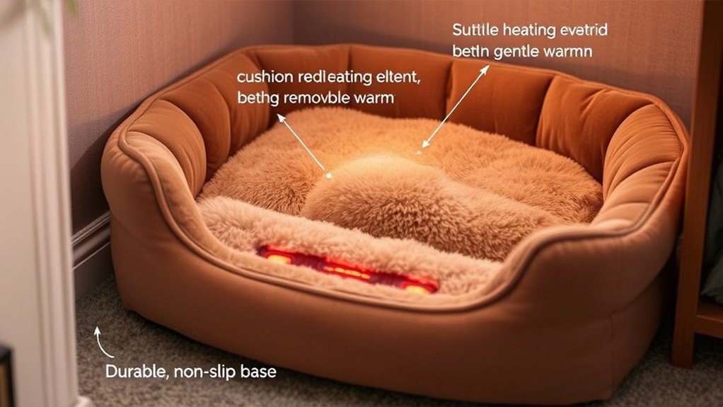 pet bed size safety features