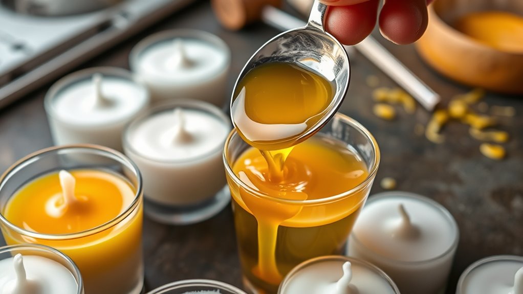 pour carefully control temperature