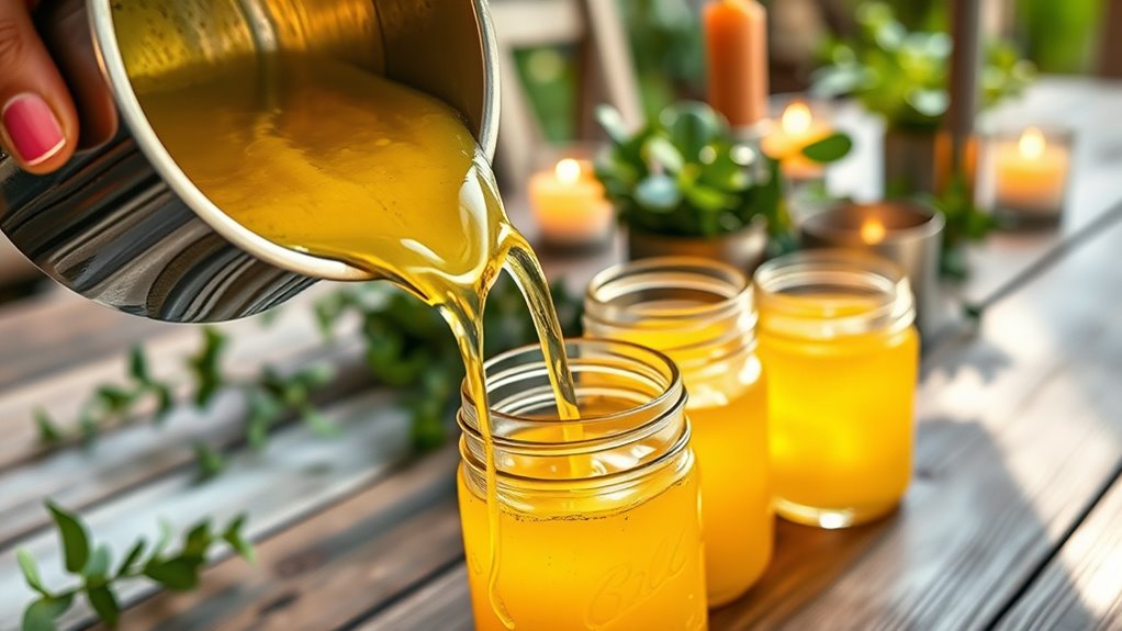 pour center avoid bubbles