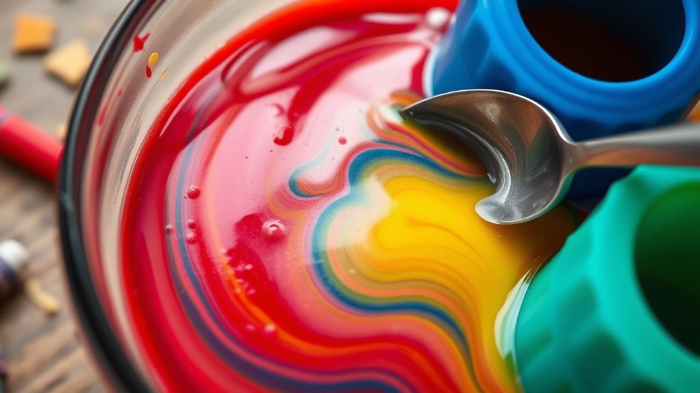 pour wax carefully avoid bubbles