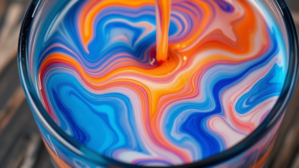 pour wax pour carefully