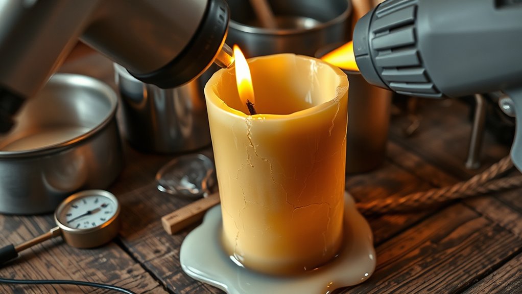 proper temperature and wick control