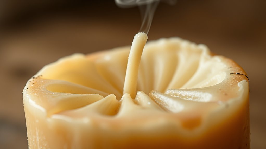 proper wick and wax pool