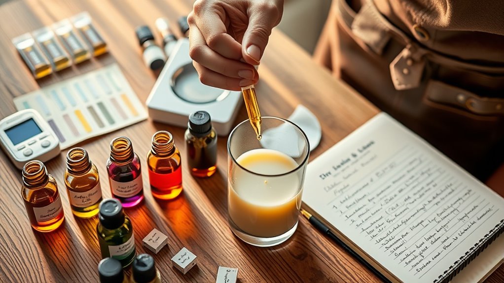 record scent formulas precisely