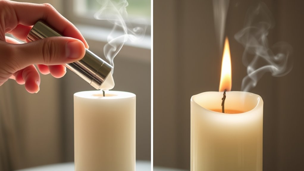 safe candle extinguishing practices