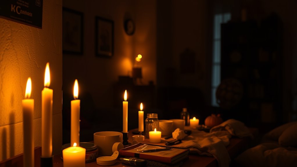 safe candle use during outages