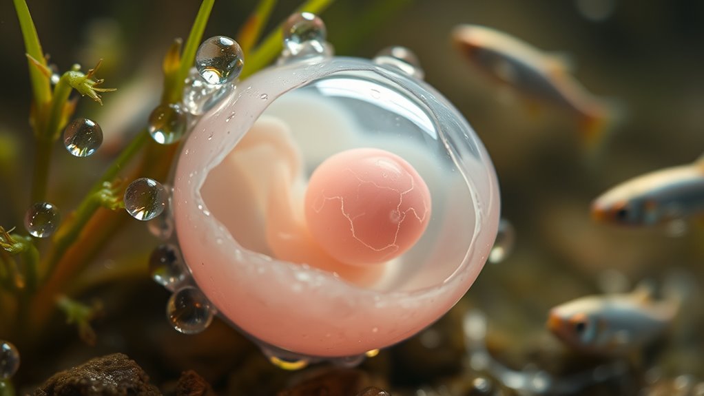 salmon eggs in gravel