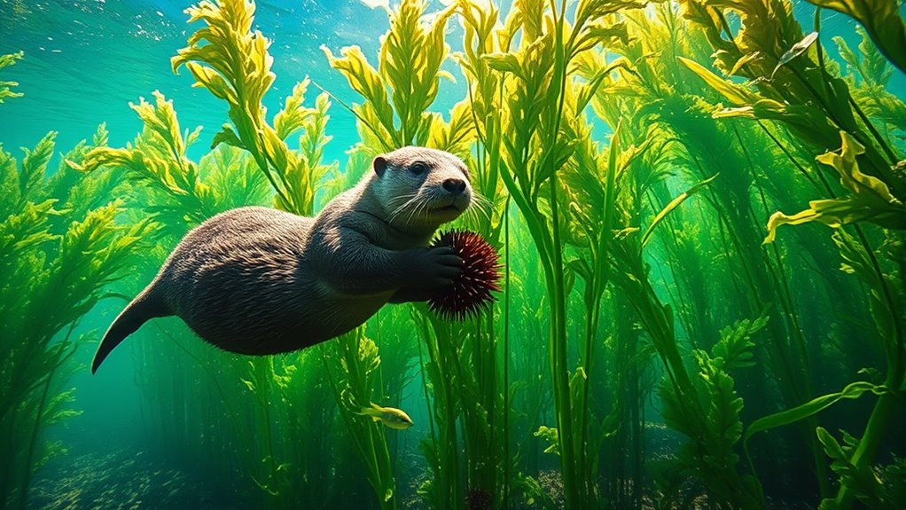 sea otters support kelp forests