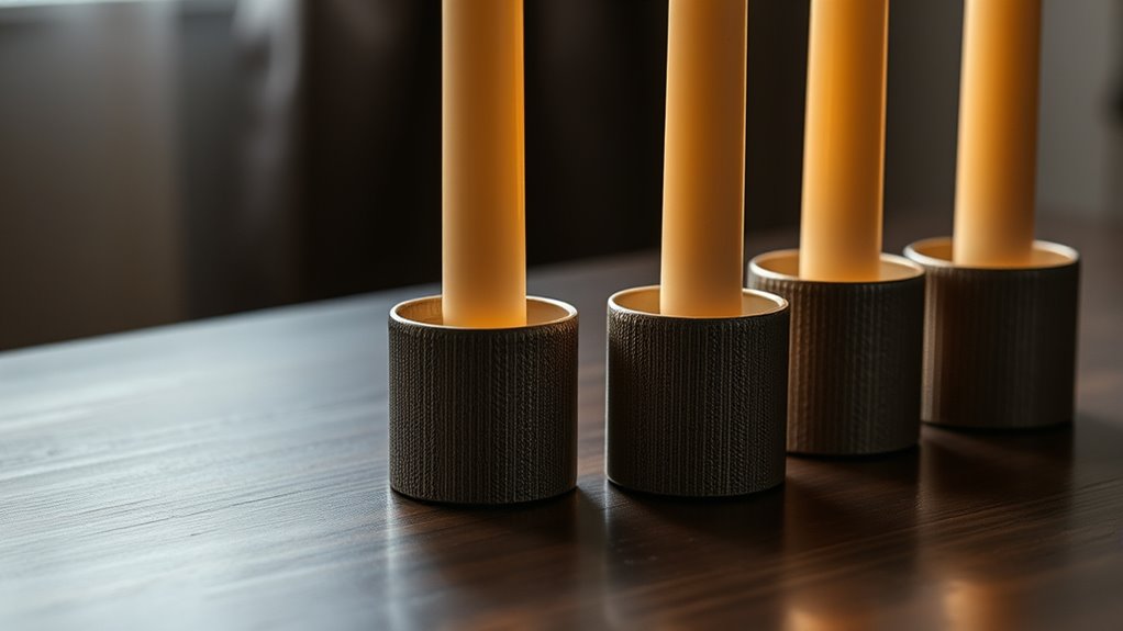 secure candles on fire resistant surfaces