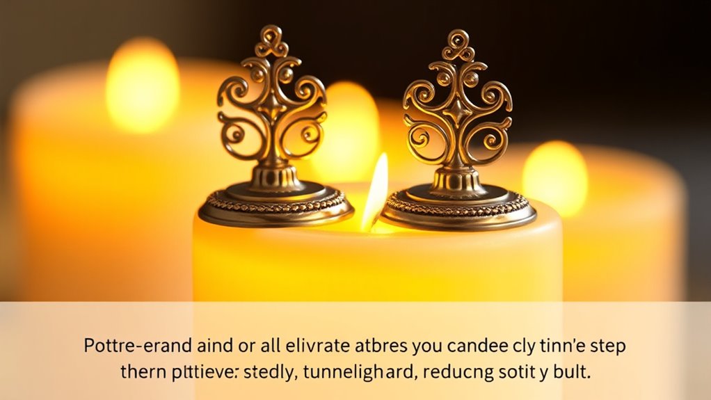 securely place candle topper