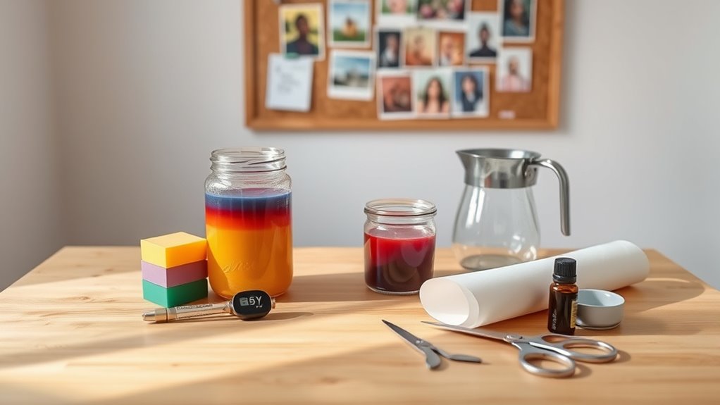 set up safe candle workspace