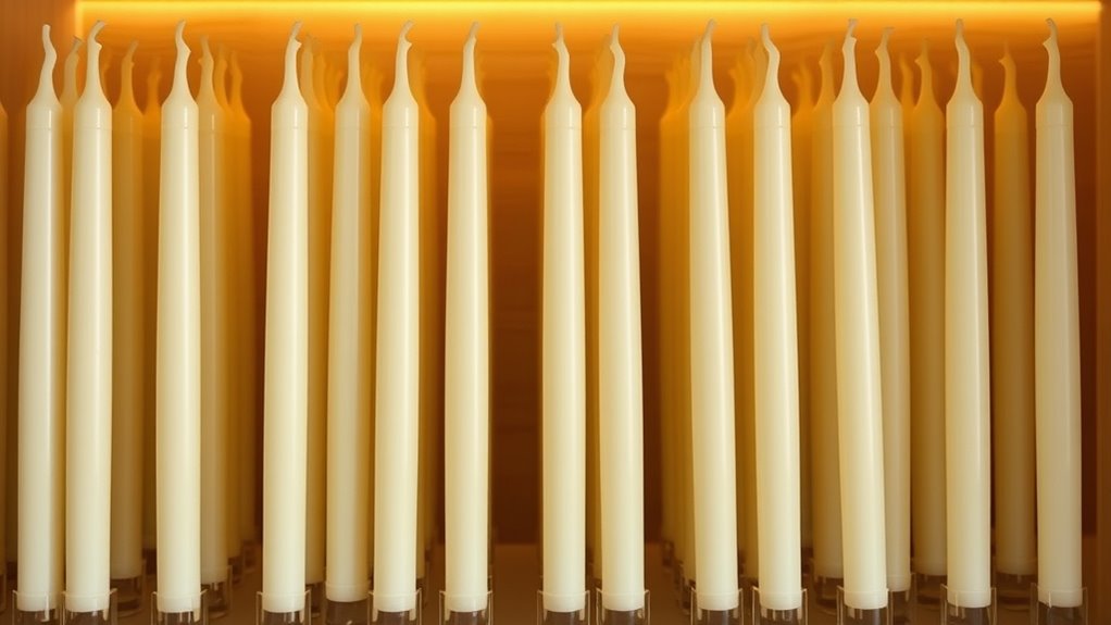 store candles upright safely