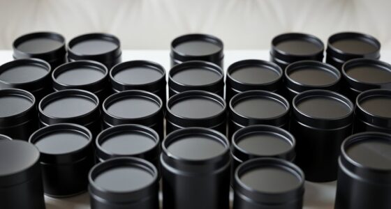 stylish matte black candle tins