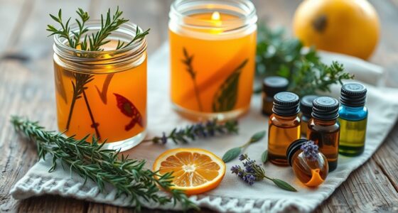 sustainable herbal candle making