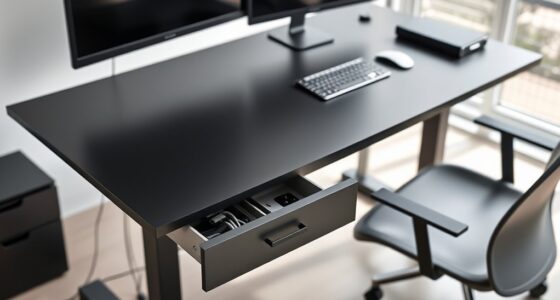 top adjustable desks with storage