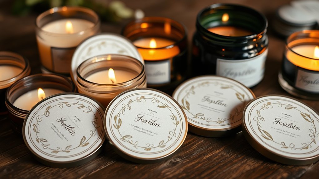 top candle label designs