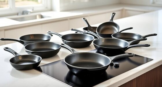 top induction ready cast iron skillets