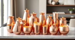 top rose gold candle holders