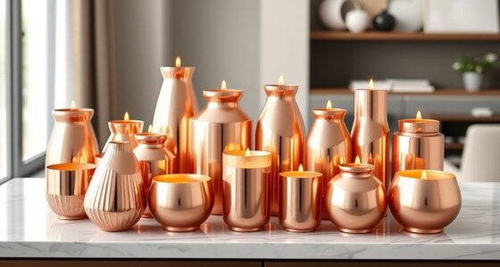 top rose gold candle holders