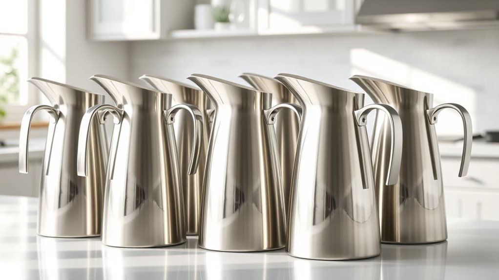 top stainless steel pouring pitchers