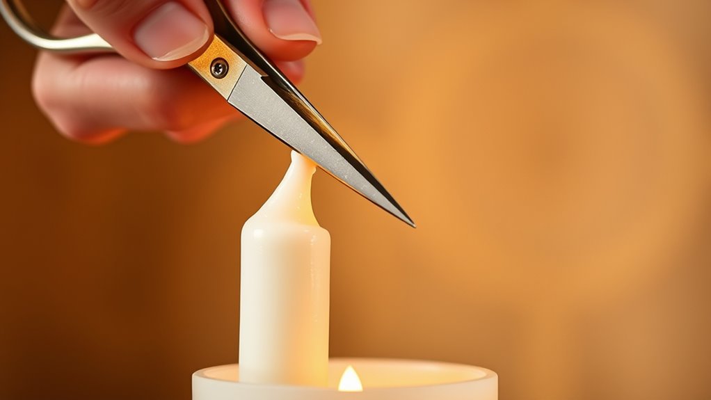 trim candle wick regularly