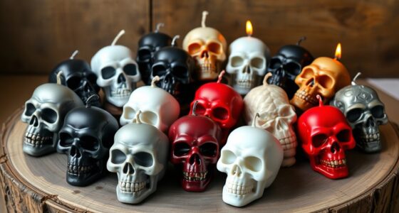 unique skull candle collection