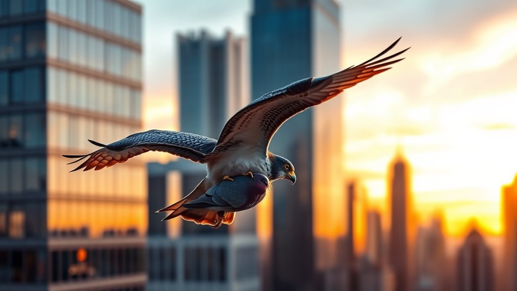 urban peregrines adapt diet