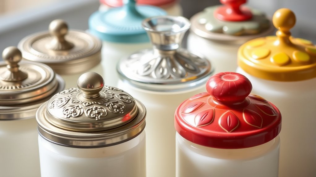 variety of decorative and functional candle toppers