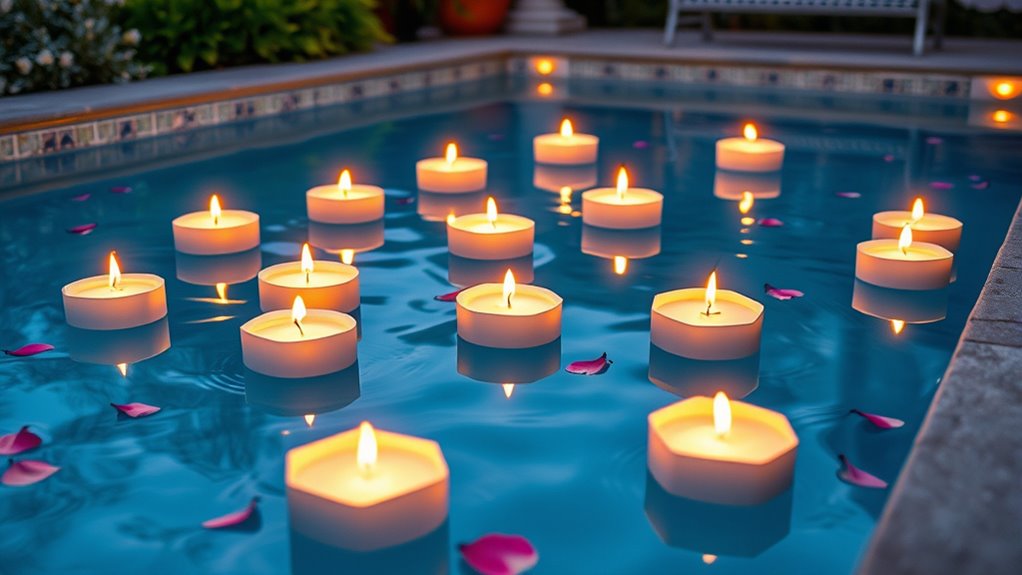 waterproof floating pool candles