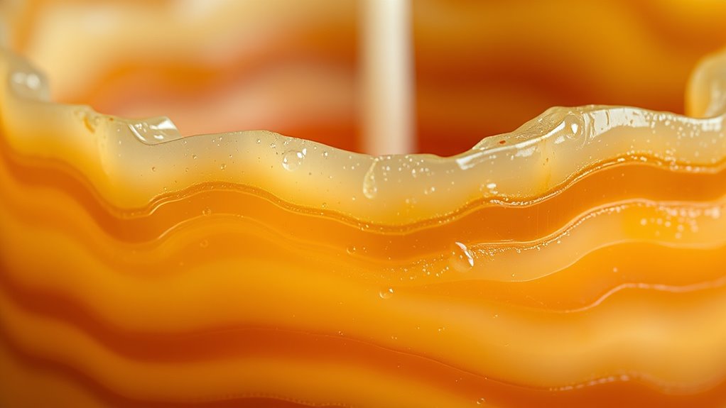 wax composition influences color stability