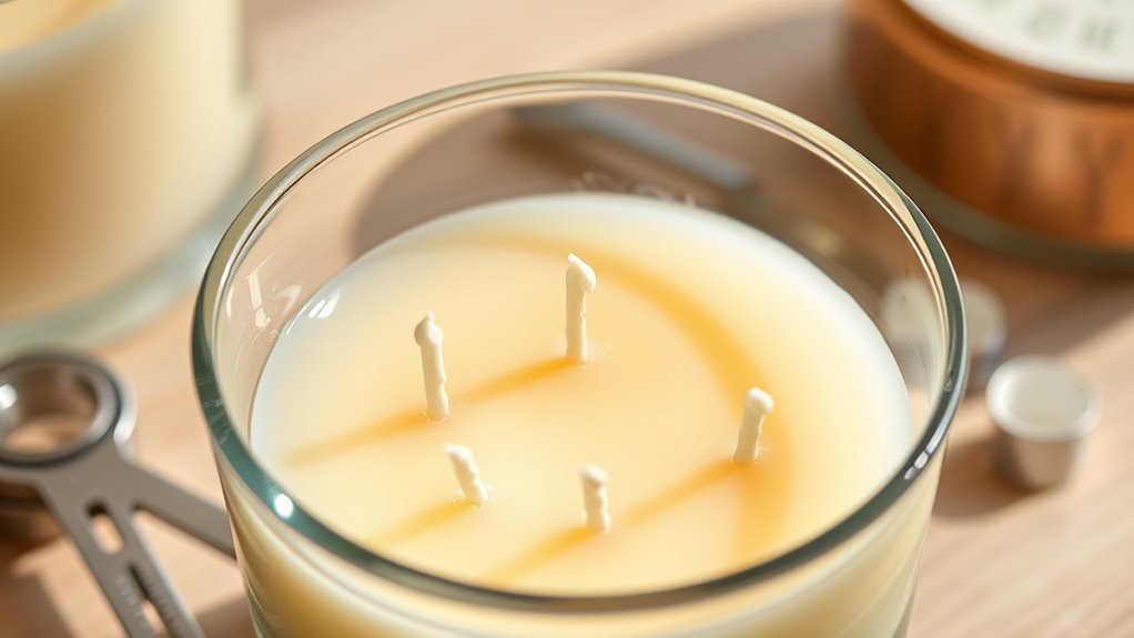 wick size and placement