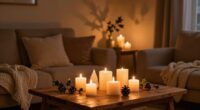 candlelight enhances seasonal ambiance