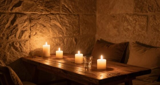 candles create calming ambiance