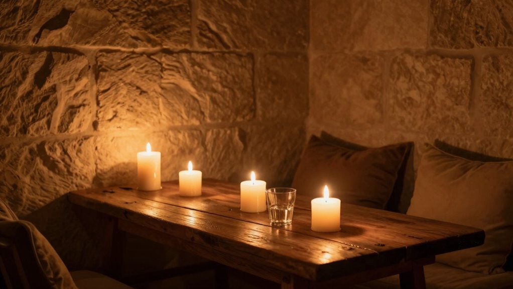 candles create calming ambiance